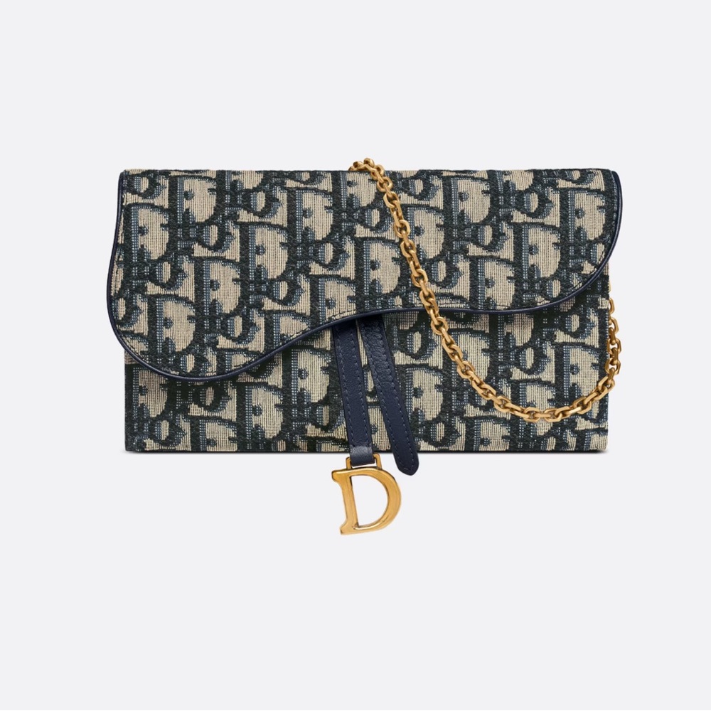 DIOR LONG SADDLE WALLET WITH CHAIN